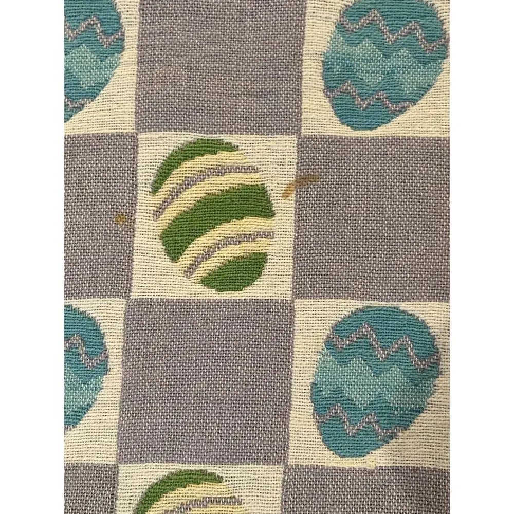 Vintage Lillian Vernon 9-Piece Woven Easter Table Linen Set - Runner, Mats & Nap